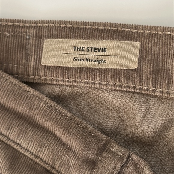 Adriano Goldschmied Corduroy The Stevie Slim Straight Light Brown Size 25 Read - Picture 3 of 9